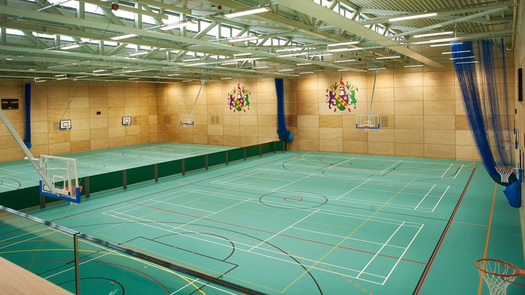 Double sports hall in the Sports Centre (Sports Hall 1 and 2)